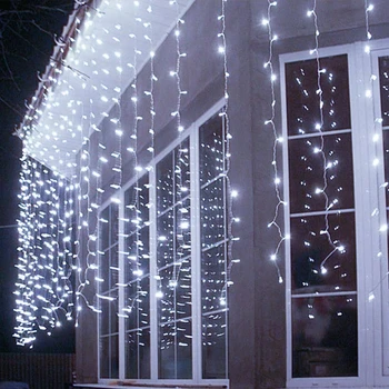 5M Düşüş 0.4-0.6 m noel ışıkları dış mekan dekorasyon ledi ışıkları perde dize ışıkları noel partisi Garland Navidad 2022