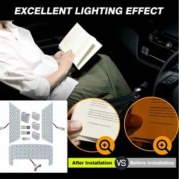 Sıcak Araba Beyaz LED İç Yükseltme İşık lamba ampulü Kiti Toyota için fit RAV4 XA50 2019 2020 2021