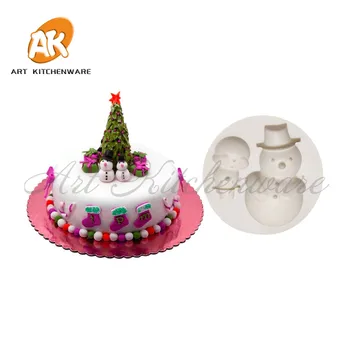 Noel Kardan Adam Silikon Kek Kalıbı Kek Dekorasyon Malzemeleri Fondan Silikon kek kalıpları Dekorasyon Pişirme Aracı