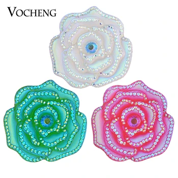 Reçine Vocheng Yapış Charm 18mm Çiçeği 6 Renkler Bling Charms Vn-1287 0