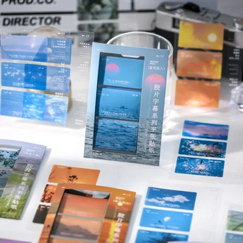 Yoofun 5 adet / paket Su Geçirmez Film Başlığı Çıkartmalar Estetik Film Alt başlık Etiketi Günlüğü Scrapbooking Günlüğü Kart Yapımı