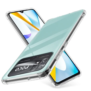 Yumuşak TPU Şeffaf Darbeye Dayanıklı telefon Kapak Xiaomi Poko PocoC40 Poco C 40 Smartphone Arka kabuk İçin Xiaomi Poco C40 silikon kılıf
