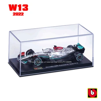 Bburago 1: 43 2022 #44 Hamilton F1 Mercedes-AMG W13 # 63 George Russell Alaşım Oyuncak Araba Modeli Süper Formülü Döküm Model