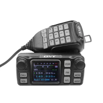 QYT KT - 5000 VHF UHF Dual Band otomobil araç Telsiz Mini Mobil Amatör Radyo Araba Radyo İstasyonu Radyo Ayrılabilir Panel