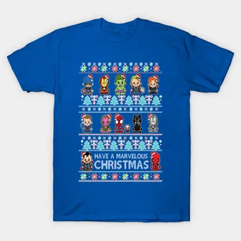 Süper Kahramanın Harika Bir Noel Komik Noel Hediyeleri Tişörtü Var. Yaz Pamuk Kısa Kollu O-Boyun Erkek T Shirt Yeni S-3XL