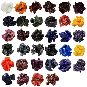 Behogar 34 Renk Mum Balmumu Boyalar Renk Cips DIY Parafin Soya Jöle Balmumu El Yapımı Sabun Mum Yapımı Malzemeleri 10 g / paket