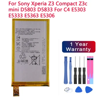 2600mAh LIS1561ERPC Pil Sony Xperia Z3 Kompakt Z3c mini D5803 D5833 İçin C4 E5303 E5333 E5363 E5306 0