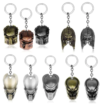 Alien Predator Maskesi anahtar zincirleri Metal Charm Takı kolye Anahtarlık Film Biblo Araba Anahtarlık Sırt Çantası Anahtarlık llavero