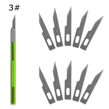 10 Bıçakları Zanaat Sanat Kesme Bıçağı DIY Oyma Bıçağı Stencil Puanlama Hobi Keski Modeli Tamir Heykel Neşter Bıçak