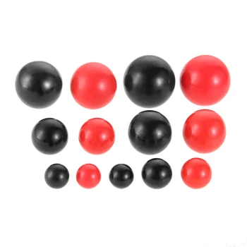 Iplik M4/M5/M6/M8/M10 / M12 Plastik Sıkma Bakır Çekirdek Topuzu Topu Şekilli Kafa Sıkma Topuzu Siyah veya Kırmızı 2 adet 0