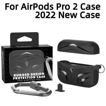 Zırh Sert AirPods durumda Pro 2 koruyucu Kapak Güçlü koruma kulaklık Aksesuarları Bölünmüş zırh AirPods İçin Pro 2 Pro