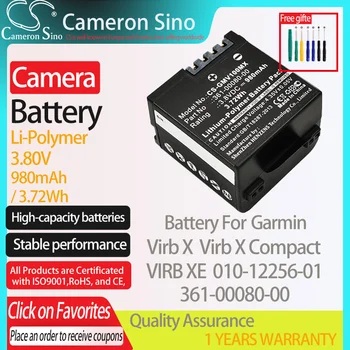 CameronSino Pil Garmin Vırb X VIRB XE Vırb X Kompakt uyar Garmin 010-12256-01 361-00080-00 kamera pil 980mAh 3.80 V