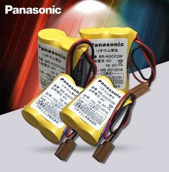 Panasonic Orijinal 4 adet / grup BR-AGCF2W Lityum 6V 2200mAh PLC pil piller kahverengi fiş konnektörleri