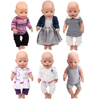 43 Cm Erkek amerikan oyuncak bebek giysileri okul üniforması doktor üniforması Rahat Tiki Tarzı Aksesuarları 18 İnç Kız doğum günü hediyesi F315