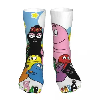 Les Barbapapa Aile Anime Posteri Çorap Çorap Erkekler Kadınlar Polyester Çorap Özelleştirilebilir Hip Hop