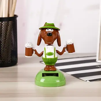 50 % Dropshipping!!Plastik güneş Enerjisi bira köpek araba süsleme ev dekor Flip Flap Pot salıncak oyuncak