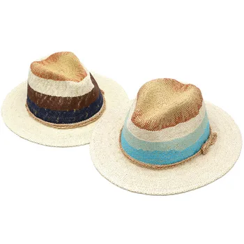 202006-gaoda yaz İngiltere Küçük ağızlı el yapımı kağıt çim fedoras kap erkekler kadınlar panama caz açık hava şapkası