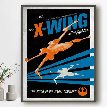 Gururu Rebel Yıldız Filosu Poster HD Baskı Tuval Boyama Duvar Star Wars Resim Oturma Odası Dekorasyon İçin çerçevesiz