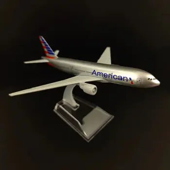 1: 400 Ölçek Metal Havacılık Minyatür, Amerikan B777 Uçak Model Uçak Çoğaltma, çocuk Odası Dekor Noel Hediye Oyuncaklar için Boy