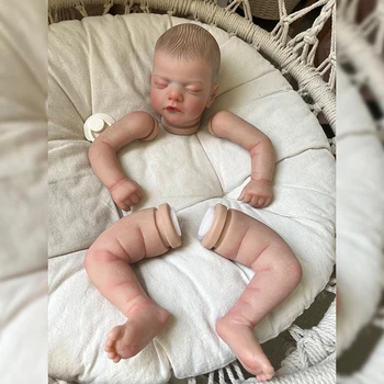 19 İnç Boyalı DIY yeniden doğmuş Kiti Yumuşak Silikon DIY bebek Parçaları ile Bez Vücut