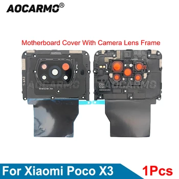 Aocarmo Xiaomi POCO X3 Anakart Kapağı Ve Kamera Lens Çerçeve Yedek parça İle 0