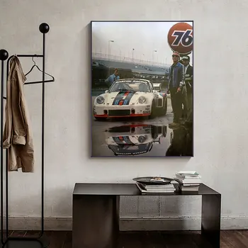 24 Saat Le Mans Automobil Martini Tuval Posterler ve Baskılar Nordic Poster Duvar sanat resmi Oturma Odası Ev Dekorasyon için