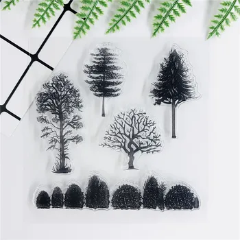 10 * 10 Ağacı Şeffaf Temizle Pullar Silikon Conta DIY Scrapbooking Damga Zanaat Fotoğraf Albümü Kart Yapımı 4932