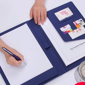 Özelleştirilmiş Portföy Yeni Stil A4 Dosya Tutucu not defteri Kağıt 30 Levhalar Taşınabilir İş Belge Çantası Moda kimlik kartı tutucu