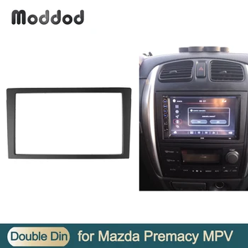 Çift 2 Din Fasya MAZDA MPV Premacy Radyo DVD Stereo Paneli Dash Montaj Kiti CD Plaka Tamir Kurulum Trim Çerçeve çerçeve