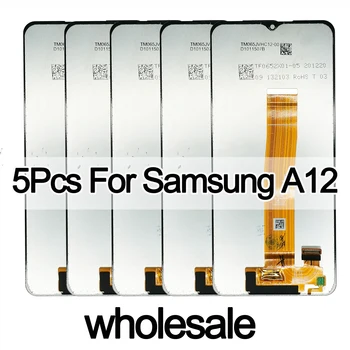 5 adet / grup Orijinal Ekran Samsung Galaxy A12 A125F ekran LCD dokunmatik ekran digitizer Meclisi yedek Parça Tamir