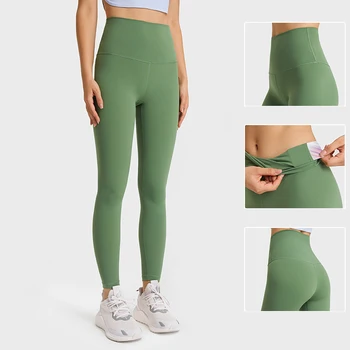 ABS LOLİ Yüksek Bel Yoga Pantolon Gizli Cep Karın Kontrol Atletik Spandex Egzersiz Koşu Spor Sportif Tayt Kadın