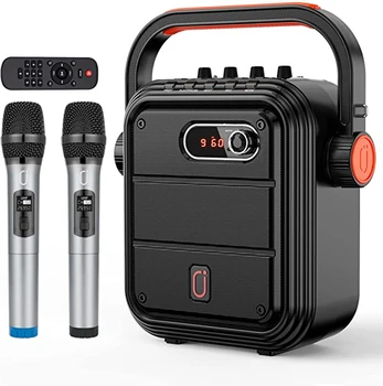 JYX Karaoke bluetooth hoparlör UHF Kablosuz Mikrofon Taşınabilir Açık Subwoofer Hoparlör Radyo TF / AUX Girişi için Parti / Konferans