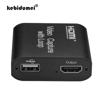 USB2. 0 4K 1080P HDMI uyumlu Grafik Yakalama Kartı Döngü Çıkışı ile Kapmak Telefon PS4 Oyun Kayıt Video Yakalama