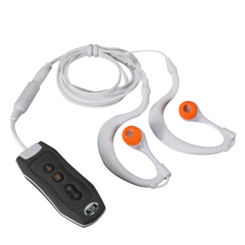 Yüzme Turları için Bluetooth ve Sualtı Kulaklıklı HFES MP3 Müzik Çalar Su Sporları Kısa Kordon 4GB-Siyah