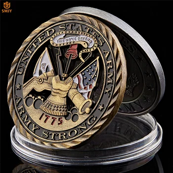 1775 ABD Ordusu Hava Kuvvetleri Çekirdek Değeri Askeri Hollow Bronz ABD Mücadelesi Coin Koleksiyonu