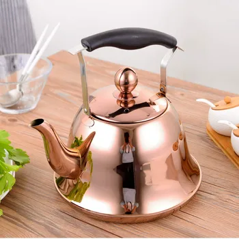 Islık çalan su ısıtıcısı Demlik ile Gevşek Yaprak Paslanmaz çelik demlik Gül altın çaydanlık soba Sanayi 0