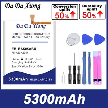 DaDaXiong 100 % Yeni 5300mAh EB-BA505ABU Bateria Samsung Galaxy A50 A505F SM-A505F Ücretsiz Çift Taraflı Bant Sticker
