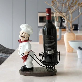 Reçine Dikey Şef Şarap Rafı Yemek Masası Bar Oturma Odası Süslemeleri şarap şişesi tutucu İskandinav Ev Eşyaları Aksesuarları