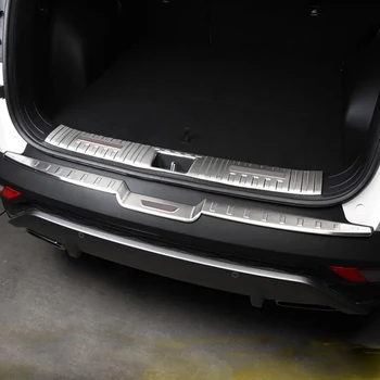 Hyundai Tucson için NX4 2021-2023 paslanmaz çelik Anti-Hit Toz eşik plaka pedalı Arka Tampon Protectordoor Eşiği Bagaj süslemeleri