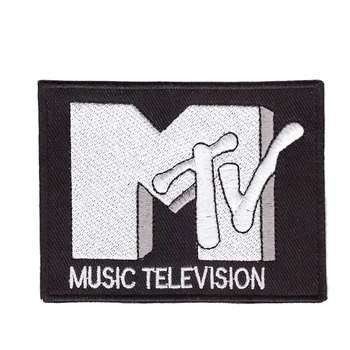 Çok moda MTV RETRO MÜZİK TELEVİZYON Demir On/Yama rozeti motifi Dikmek