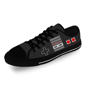 Nintendo Nes Denetleyici Düşük Üst Sneakers Mens Womens Genç rahat ayakkabılar Tuval koşu ayakkabıları 3D Baskı Hafif ayakkabı