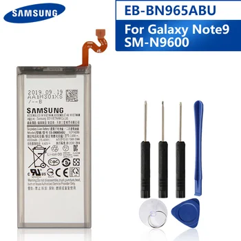 Orijinal Yedek Telefon Pil EB - BN965ABU Samsung Galaxy Note9 Not 9 SM-N9600 Otantik şarj edilebilir pil 4000mAh