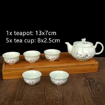 Çin Altı parça bir Takım Teaware Drinkware Çay Töreni çaydanlık seti saklama çantası Süzgeç Çay Fincanı Ev Seramik çay seti 1