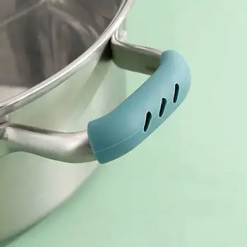 2 adet Fırın Kavrama Anti-tencere Klip Mutfak Pot Kolu Yalıtımlı Kolu Silikon Güveç kulak tava Pot Tutucu Mutfak Aksesuarları 1