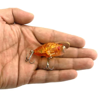 4 Adet Sert Kriket Balıkçılık Cazibesi Plastik Böcek Ağustosböceği yem Yem 4cm Yapay Crankbait Mücadele Sinek Balıkçılık 1