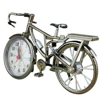 Ev Dekor Retro Bisiklet çalar saat Arapça Sayısal Bisiklet Şekli çalar saat Yaratıcı Masa Saati Serin çalar saat Sanat Eserleri 1