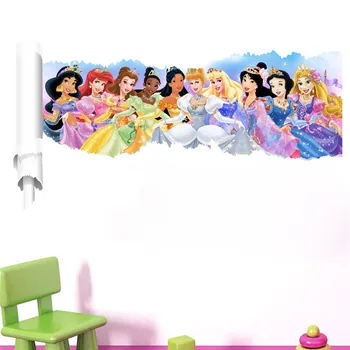 Disney prenses Duvar Çıkartmaları Duvar Çıkartmaları Çocuk Odaları için Ev Dekor kız hediye 1