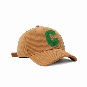 C Havlu Nakış kadın beyzbol şapkası Kış Şapka Yeşil Kadife Kalınlaşmak erkek Kap Kadın Snapback Kpop Aksesuarları BQM189 2