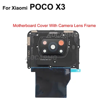 Aocarmo Xiaomi POCO X3 Anakart Kapağı Ve Kamera Lens Çerçeve Yedek parça İle 2