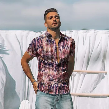 Camisa hawaiana de manga corta para hombre a la moda de 2021 camisas de secado rápido de talla grande asiáticas. M - 2XL ınforma 3